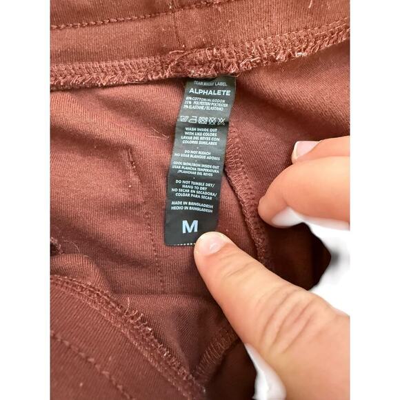 Alphalete Athletics Women's Brown Drawstring Piling Sweatpants Size Medium - Picture 3 of 6